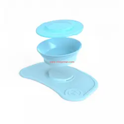 ظرف غذا خوری و صفحه نگهدارنده تویست شیک آبی TWISTSHAKE