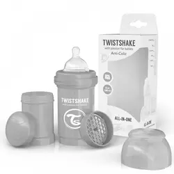 شیشه شیر طلقی 180 میل تویست شیک طوسی Twistshake