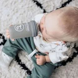 شیشه شیر طلقی 180 میل تویست شیک طوسی Twistshake