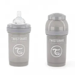 شیشه شیر طلقی 180 میل تویست شیک طوسی Twistshake