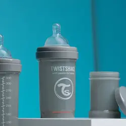 شیشه شیر طلقی 180 میل تویست شیک طوسی Twistshake
