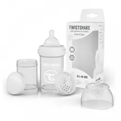 شیشه شیر طلقی 180 میل تویست شیک سفید Twistshake