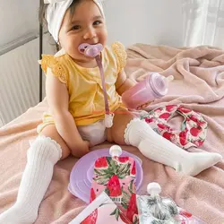پستانک 0 تا 6 ماه تویست شیک طرح صورتی بنفش دو عددی Twistshake