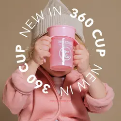 لیوان 360 درجه تویست شیک صورتی Twistshake