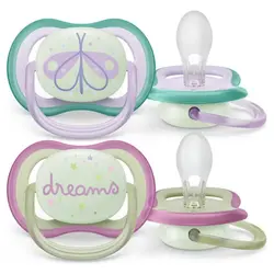 پستانک الترا ایر شب تاب دو عددی 0-6 ماه اونت