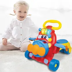 واکر چهار چرخ موزیکال طرح هواپیما 00875 وین فان WINFUN