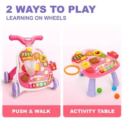 واکر و میز بازی دو کاره He-0815 صورتی هانگر HUANGER