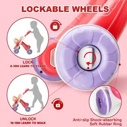 واکر و میز بازی دو کاره He-0815 صورتی هانگر HUANGER