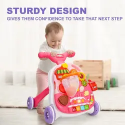 واکر و میز بازی دو کاره He-0815 صورتی هانگر HUANGER