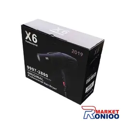 سشوار حرفه ای سالنی x6 قدرت 2800 وات - رونیو مارکت