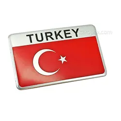 آرم اسپرت فلزی طرح پرچم ترکیه TURKEY