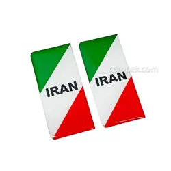 برچسب ژله ای پلاک طرح پرچم ایران IRAN بسته 2 عددی