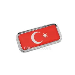 آرم ژله ای مستطیل طرح پرچم ترکیه TURKEY