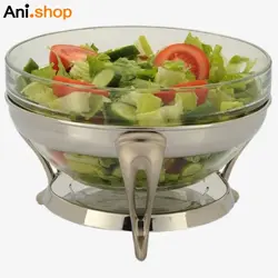 سالاد خوری نگین دار طلایی مدل UN-3718 کد 178