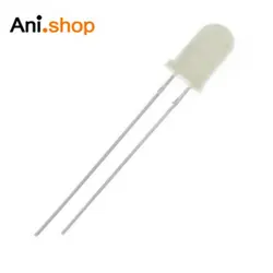 لامپ ال ای دی 5mm بسته 5 عددی رنگ سفید 3 ولتی