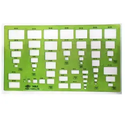 شابلون مستطیل TABLE بسته 24 عددی