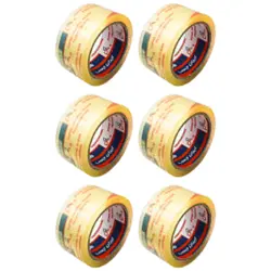 چسب نواری کریستال پهن ایران چسب 90 یارد (6 حلقه)