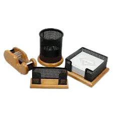 ست رومیزی چوب وفلز 4 تیکه