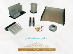 ست رومیزی چوب وفلز شش تیکه با کازیه