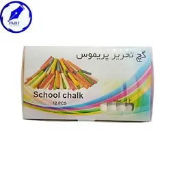 گچ تحریر سفید پریموس بسته 12 عددی