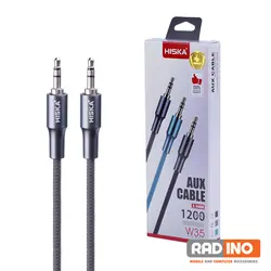 خرید کابل AUX هیسکا مدل Hiska W35 1.2m - رادینو پلاس