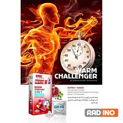 کاندوم 5 کاره گرم کدکس مدل Kodex Warm Challenger 5 IN 1 - رادینو پلاس