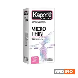 کاندوم بسیار نازک کاپوت مدل Kapoot micro Thin - رادینو پلاس