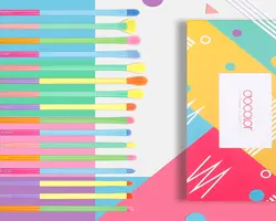 ست براش رنگین‌کمانی تخصصي سايه 16 عددی دوکالر - فروشگاه اینترنتی گلوریاکازمتیک