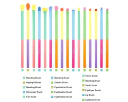ست براش رنگین‌کمانی تخصصي سايه 16 عددی دوکالر - فروشگاه اینترنتی گلوریاکازمتیک