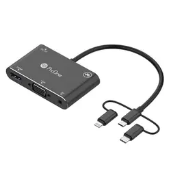 تبدیل Type-C / Lightning / Micro-USB به  HDMI / VGA پرووان مدل PHU560