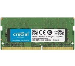 رم لپ تاپ DDR4 تک کاناله 2666 مگاهرتز CL19 کروشیال مدل CT4G4SFS8266 ظرفیت 4 گیگابایت