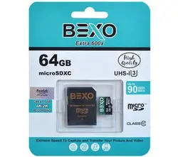 کارت حافظه MicroSDXC بکسو استاندارد UHS-I U3 سرعت 90MBps ظرفیت 64 گیگابایت