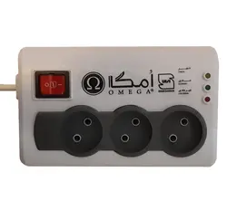 چند راهی برق و محافظ برق یخچال فریزر امگا مدل P3100 طول 3 متر