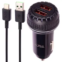 شارژر فندکی تسکو مدل TCG 37 3A QC3.0 PD 30W به همراه کابل Type-C