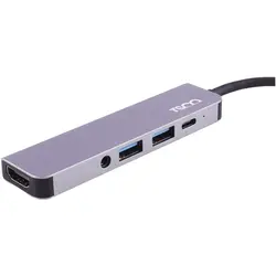 هاب USB 3.0/HDMI/AUX/Type-C PD پنج پورت تسکو مدل THU 1160