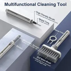 کیت تمیز کننده ایرپاد و کیبورد گرین لاین مدل GNCLGBRUSHWH 5 in 1