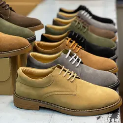 کفش کلاسیک رنگ مشکی مردانه جنس جیر اشبالت کد 9375