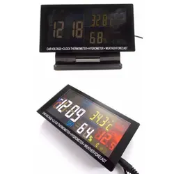 دماسنج  دیجیتال با ساعت و نمایشگر رنگی  برای اتومبیل و خانه EE60