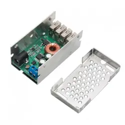ماژول رگولاتور DC به DC کاهنده دارای چهار خروجی 5A 5V USB و کیس آلومینیومی