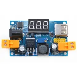 ماژول رگولاتور DC به DC کاهنده LM2596 همراه با نمایشگر ولتاژ و رابط USB