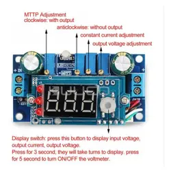 رگولاتور قابل تنظيم ولتاژ و جريان خروجي همراه با نمایشگر
