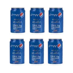 نوشابه قوطی گازدار پپسی با طعم کولا - 330 میلی لیتر بسته 6 عددی - فروشگاه اینترنتی کالا 35