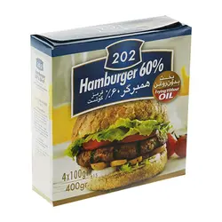 همبرگر 60 درصد گوشت قرمز 202 - 400 گرم | فروشگاه کالا35