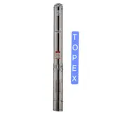 شناور کامل بدنه استیل ۲۸۰ متری ۱/۴_۱ اینچ ۵/۵ اسب ۳ فاز تاپکس استار TOPEX STAR مدل 4SS4/40 | الکترو پمپ شناور ارتفاع بالا ۱.۲۵ اینچ ( یک و یک چهارم ) ۴ کیلووات پنج و نیم اسب سه فاز