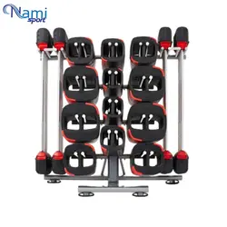 رک هالتر و صفحه لزمیلز 12 تایی Barbell rack and plate Lesmills