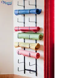 رک دیواری مت یا زیرانداز یوگا ۱۰ عددی Wall rack mat or yoga mat