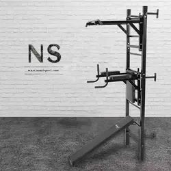 پارالل بارفیکس شکم فضایی مدل نیمکت دار دیواری Space Abdominal Parallel Barfix