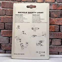 چراغ جلو و عقب شارژی دوچرخه اوکی (OK) مدل XC-122170