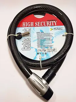 قفل دوچرخه موتوری کلیدی های سکوریتی مدل 25×1500 میلیمتری Cable Lock High Security
