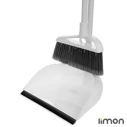 ست جارو و خاک انداز دسته بلند نارین لیمون